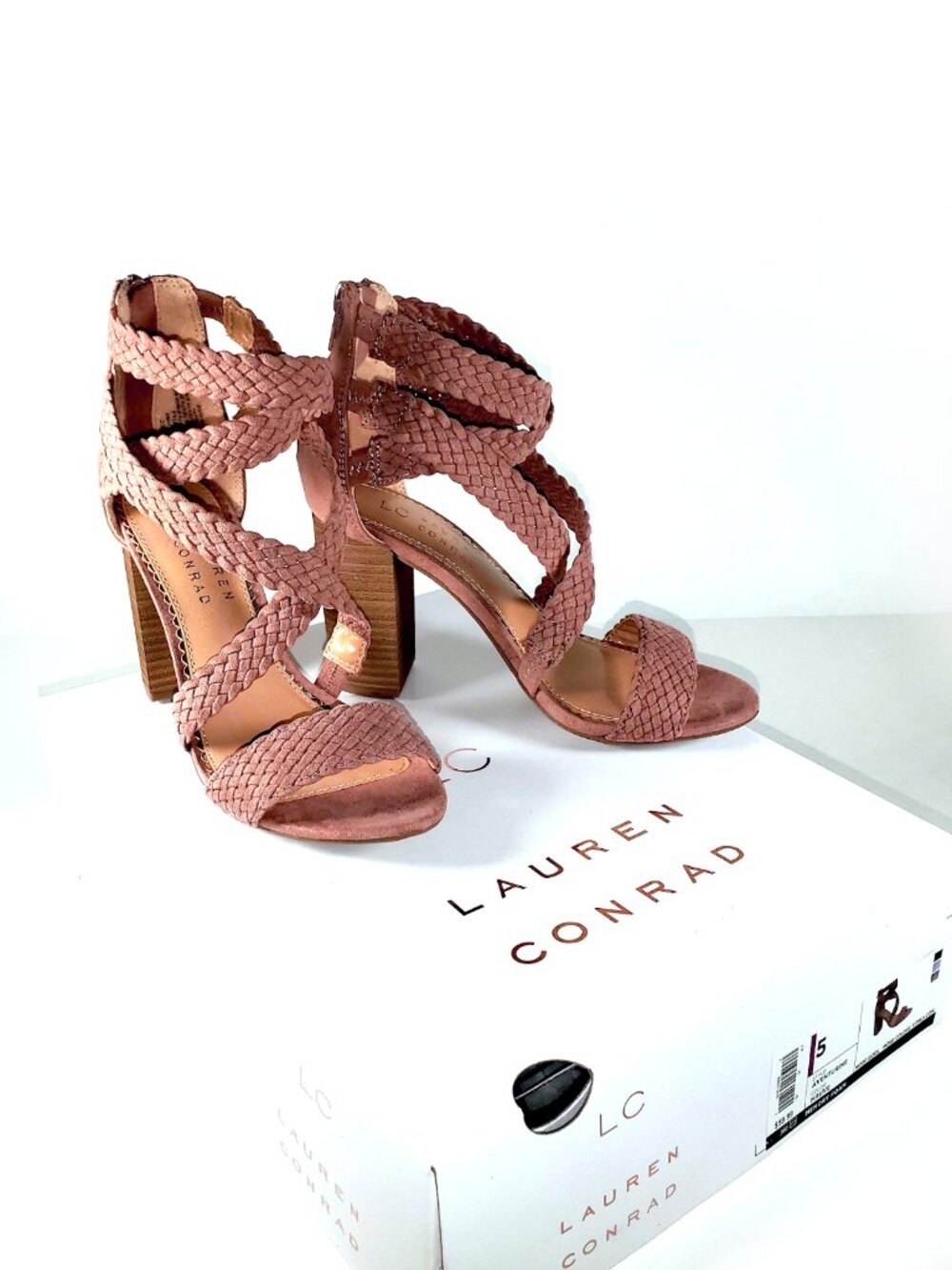 LC Lauren Conrad Aventurine Mauve / Dusty Pink Heels Size 5 (NIB)
